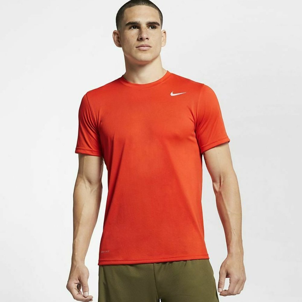 Nike  Dri-Fit Mens Orange Short Sleeve Shirt Sz M
